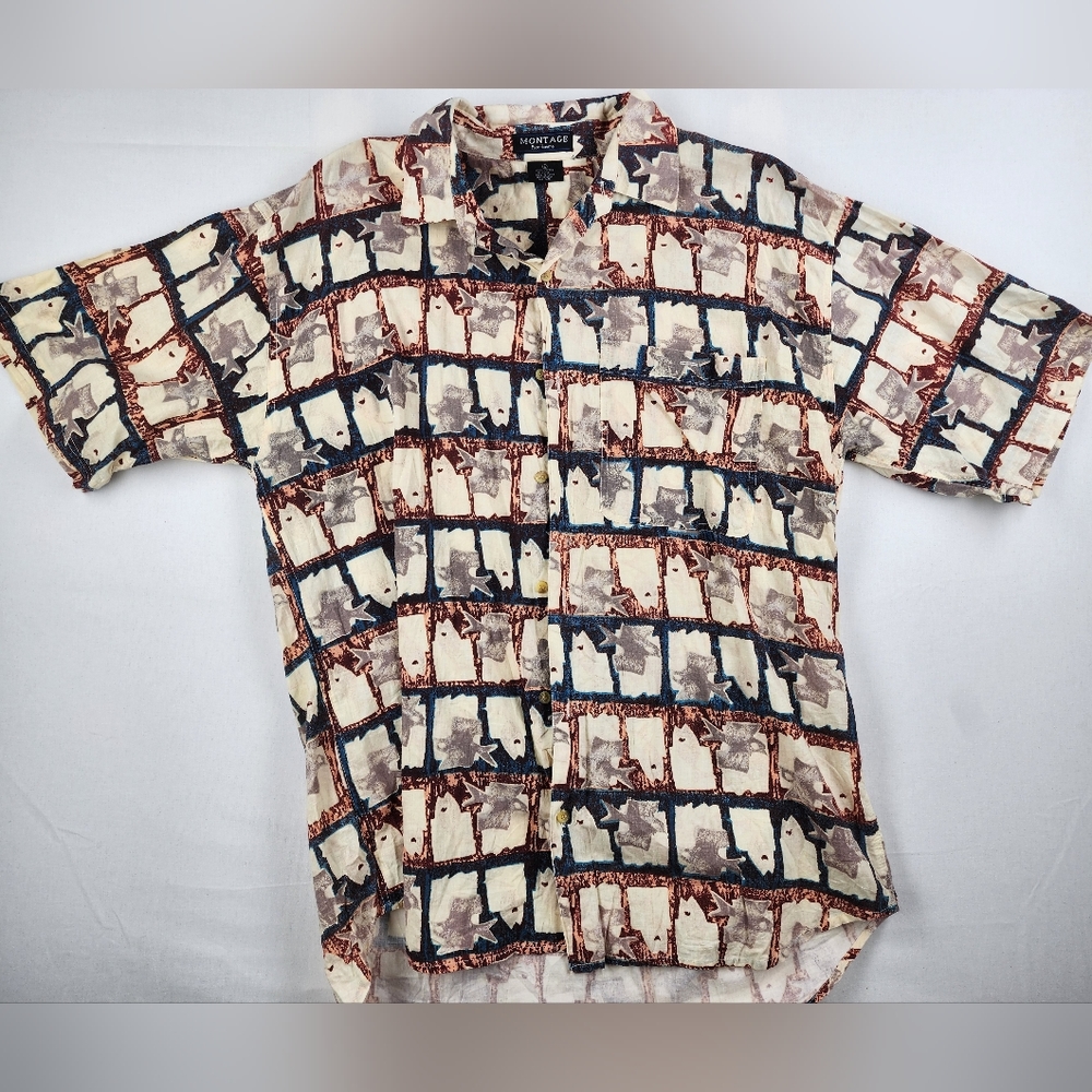 Hawaiian Style Button Down Shirt Montage